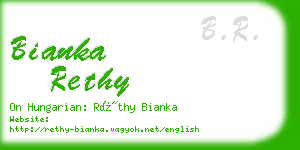 bianka rethy business card